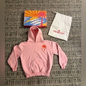Pink Palm Puff Hoodie